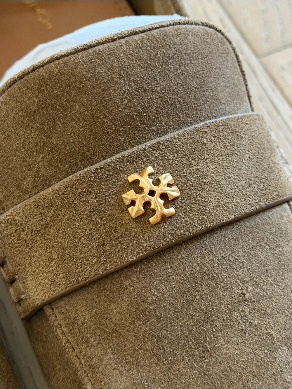 Tory Burch Ladies River Rock Suede Loafers